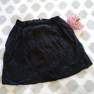 Black Silk Blend Skirt